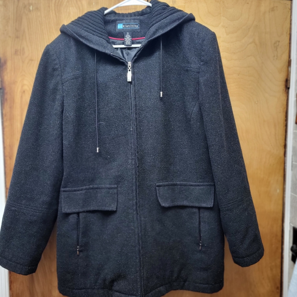 Relativity Black Wool Blend Jacket - image 4